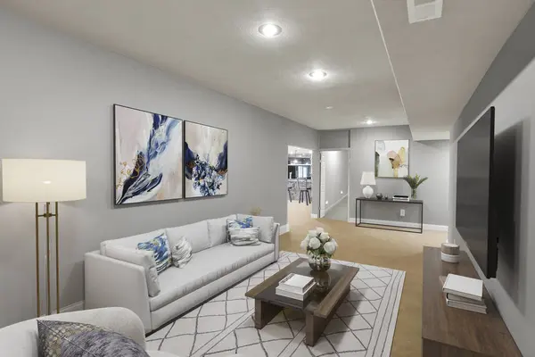 Beautiful Cozy Living Room Interior Design Rendering — Stock Photo, Image