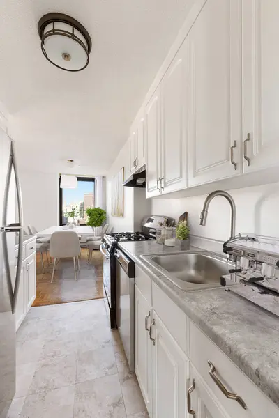 Neues Küchendesign Modernem Zuhause Darstellung — Stockfoto