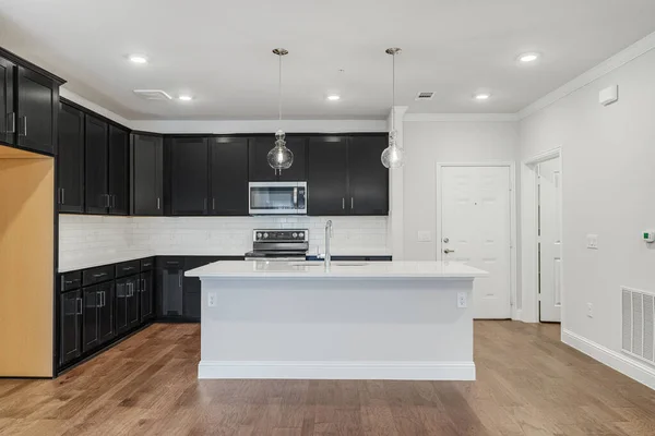 Yeni Evdeki Modern Mutfak Renderig — Stok fotoğraf