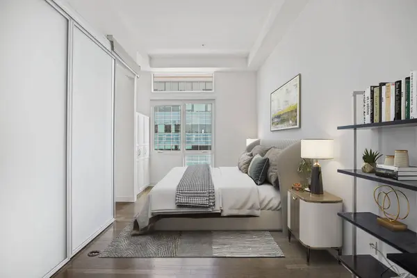 Modern Bedroom Interior Design Rendering — Stock Photo, Image