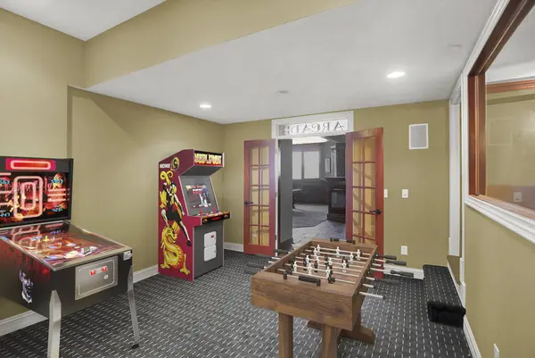 interior of a modern game room. 3d rendering