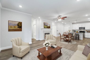 Oturma odasının iç tasarımı, 3D görüntüleme 