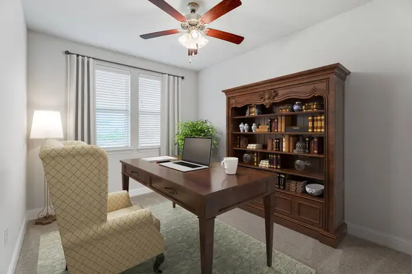 Home office interior. 3d rendering