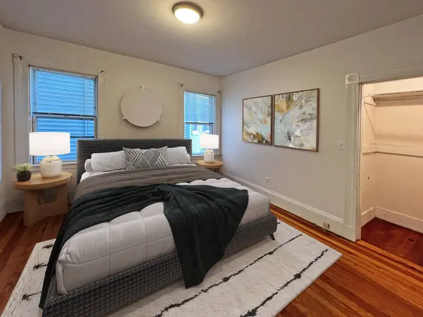 ベッドルームの現代明るいインテリアデザイン 3Dレンダリング — ストック写真
