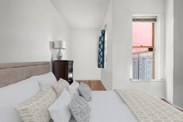 Modern Bright Interior Design Bedroom Rendering — Stock Photo, Image