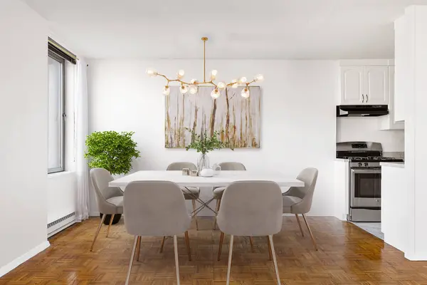 Cucina Interior Design Della Casa Moderna Rendering — Foto Stock