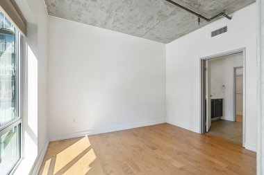 Boş oda iç tasarımı. 3d oluşturma