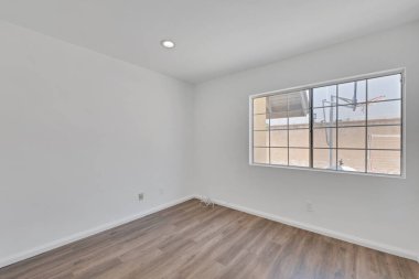 Boş oda iç tasarımı. 3d oluşturma