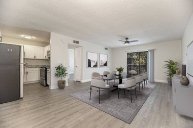 Modern Oturma Odası İç Tasarım. 3d render