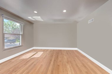 Boş oda iç tasarımı. 3d oluşturma