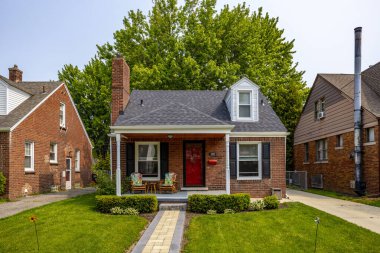 Güzel bir aile evi tasarımı. 3B görüntüleme