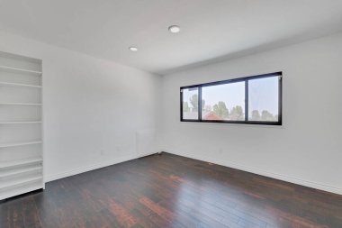 Boş oda iç tasarımı. 3d oluşturma