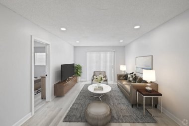 Modern Oturma Odası İç Tasarım. 3d render