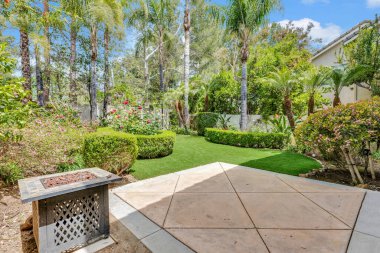 Modern evdeki güzel veranda. 3d oluşturma