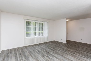 Modern yeni odanın iç tasarımı. 3d oluşturma