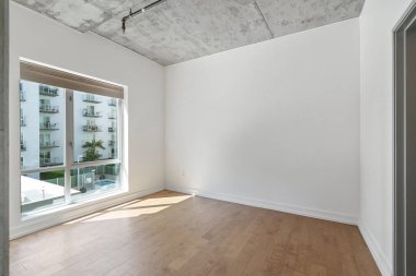 Modern yeni odanın iç tasarımı. 3d oluşturma