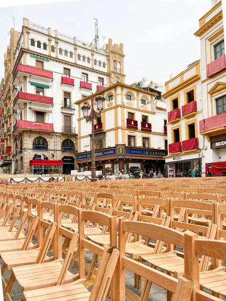 Karwoche Sevilla Spanien Hochwertiges Foto Traditioneller Festzug Der Innenstadt — Stockfoto