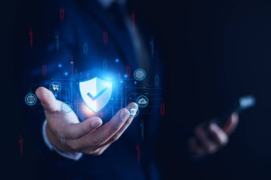 Ağ güvenlik sistemi. Tablet 'in kişisel bilgileri. Bilgi ve Siber Güvenlik Teknoloji Servisi. İnternet Teknolojisi. Dijital veri koruması. Siber Asma Kilit güvenlik uygulaması.