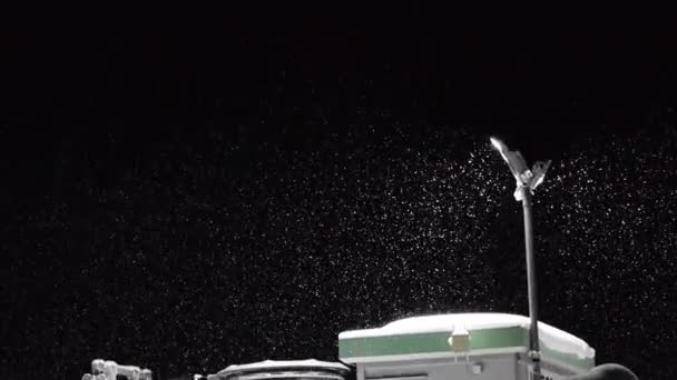 Obergurgl Tyrolsko Rakousko Ledna 2023 Real Time Klidná Zimní Noc — Stock video