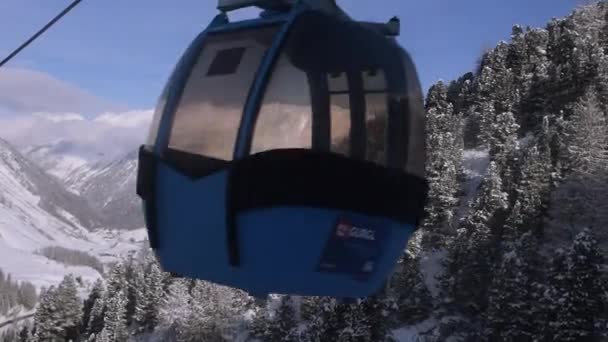 Obergurgl Tirol Österreich Januar 2023 Blick Aus Dem Inneren Einer — Stockvideo