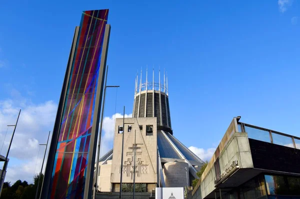 stock image Liverpool, Merseyside, United Kingdom: Liverpool Metropolitan Cathedral of Christ the King or 'paddy's wigwam'