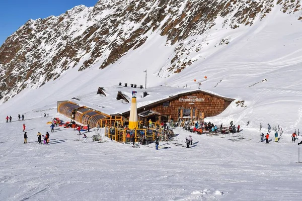Hochgurgl Tirol Österreich Januar 2023 Idyllisches Österreichisches Restaurant Wurmkogl Gipfel — Stockfoto