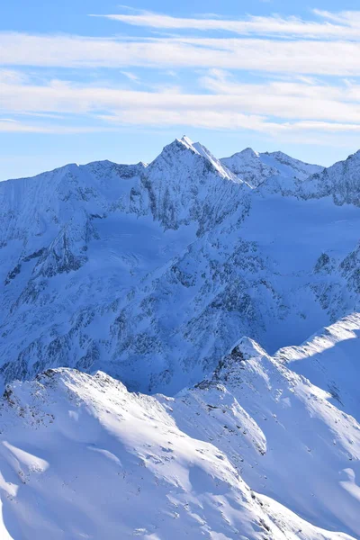 Lenyűgöző Kilátás Top Mountain Star Étteremből Hochgurgl Ski Resort Csúcsán — Stock Fotó