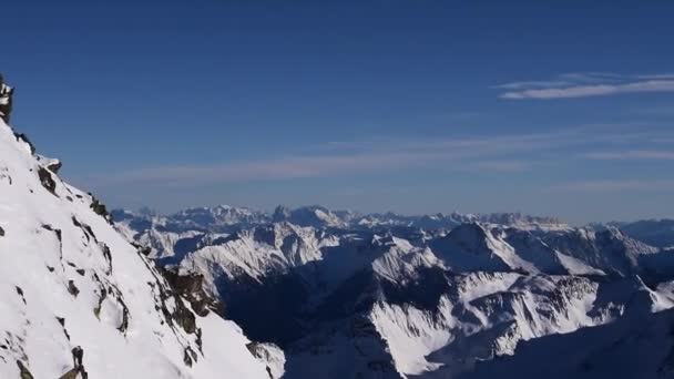 Prachtig Uitzicht Vanaf Het Top Mountain Star Restaurant Top Van — Stockvideo