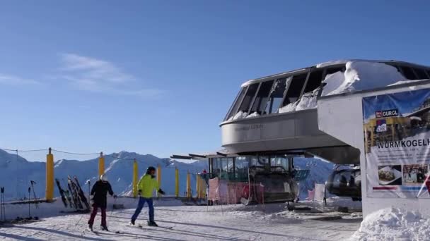 Hochgurgl Tirolo Austria Gennaio 2023 Splendida Vista Sulle Cime Alpine — Video Stock