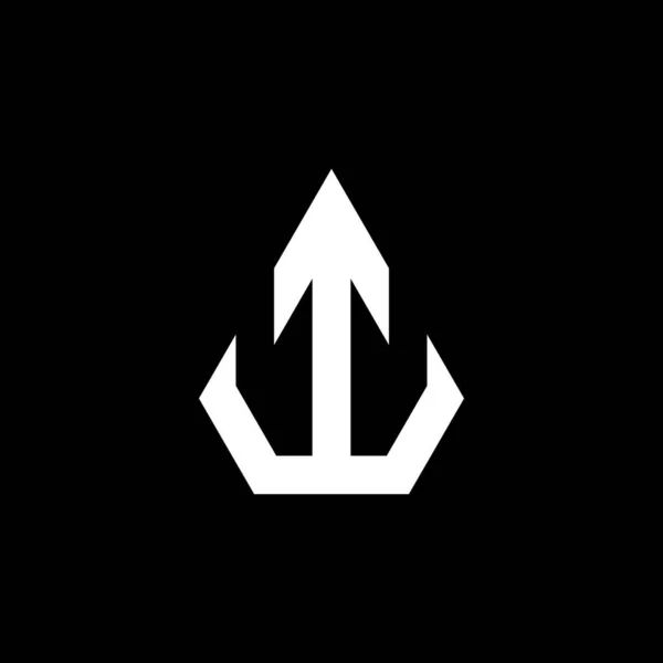 Design Simple Trident Concept Perfect Icon Symbol Graphic Element — Stock Vector