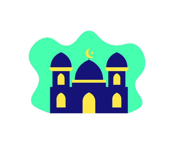 Design Concept Icons Symbols Flats Islamic Mosque Elements Simple Minimalist — Stock Vector