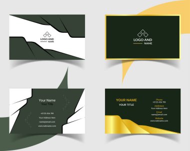 Modern yaratıcı ve basit şirket kartviziti tasarımı. Vektör ögesi sanat düzeni.