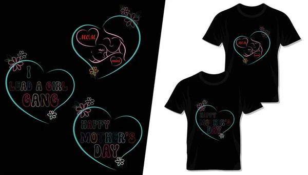 Happy Mother Day Typografie Vektor Shirt Schriftzug Und Template Design — Stockvektor