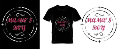 Annesinin oğlu Mutlu Anneler Günü 'nün tipografi vektörü tişörtü, anne ve çocuklar için harf ve şablon tasarımı. Anneler Günü' nde baskı tişörtü, poster, etiket, kart vb..