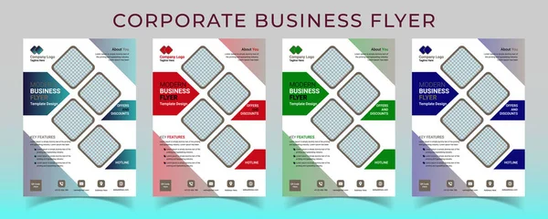 Şirket broşürü tasarımı, farklı renkte modern şablon, çoklu tasarım, iş adamları için en iyi kullanım.