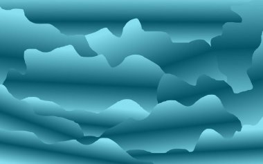 Yarı katlanmış kağıt parçası, dalgalı soyut vektör arkaplan tasarımı.