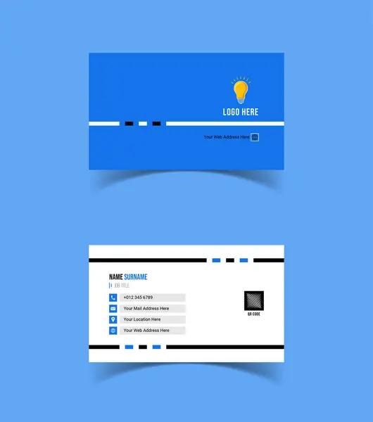 Modern ve yaratıcı kartvizit tasarımı. Asgari stil, temiz çift taraflı kartvizit düzeni.