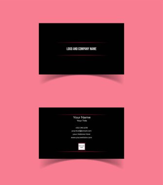 Modern ve yaratıcı kartvizit tasarımı. Asgari stil, temiz çift taraflı kartvizit düzeni.