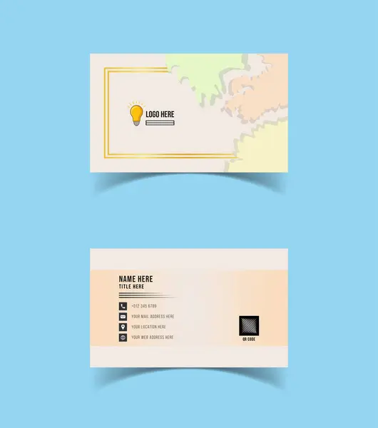 Modern ve yaratıcı kartvizit tasarımı. Asgari stil, temiz çift taraflı kartvizit düzeni.