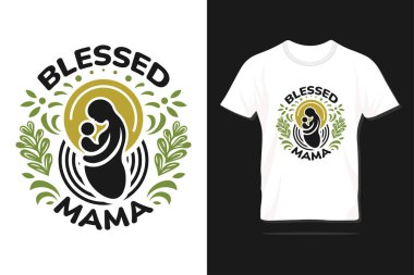 Kutsanmış anne. Anneler Günü 'nün basım, tişört, harf, poster, etiket, hediye, tebrik kartı vb. alıntılar içeren tipografi tasarımı kutlu olsun..