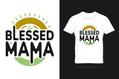 Kutsanmış anne. Anneler Günü 'nün basım, tişört, harf, poster, etiket, hediye, tebrik kartı vb. alıntılar içeren tipografi tasarımı kutlu olsun..