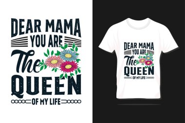 Sevgili anneciğim. Anneler Günü 'nün basılı tişört, harf, poster, etiket, hediye, kart gibi alıntılar içeren tipografi vektör şablonu tasarımınız kutlu olsun..