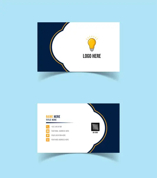 Modern ve yaratıcı kartvizit tasarımı. Asgari stil, temiz çift taraflı kartvizit düzeni.