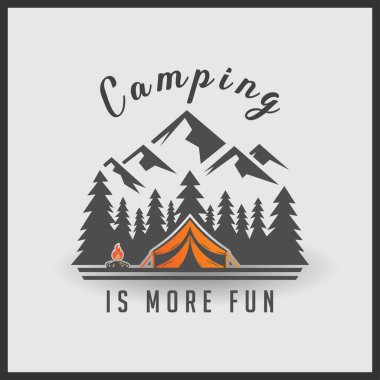 Kamp eğlence yaz kampı vektör arka planı