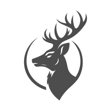 Logo için geyik silueti, simge.