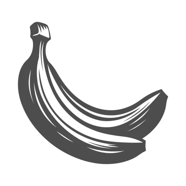 Muz Vektörü simgesi tasarımının silueti.