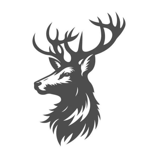 Logo için geyik silueti, simge.