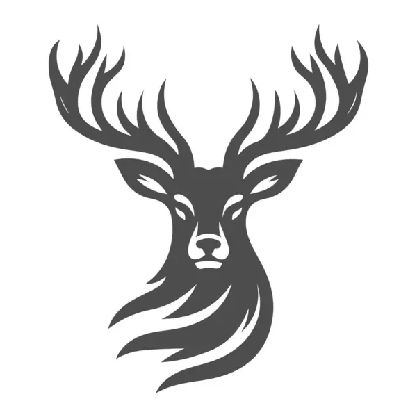 Logo için geyik silueti, simge.