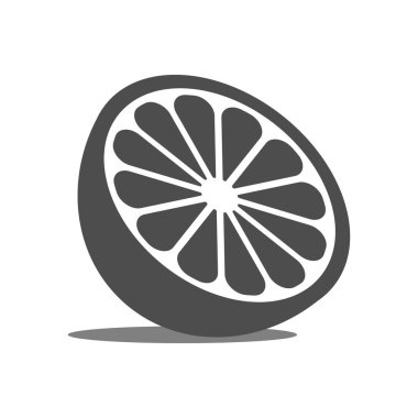 Basit limon silueti, turunçgiller ve canlı meyve temalı projeler için gerekli bir tasarım..