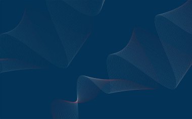 Soyut vektör ağ arkaplan tasarımı. Derin renkleri ve dinamik eğrileri olan soyut koyu desenli zarif tasarım..